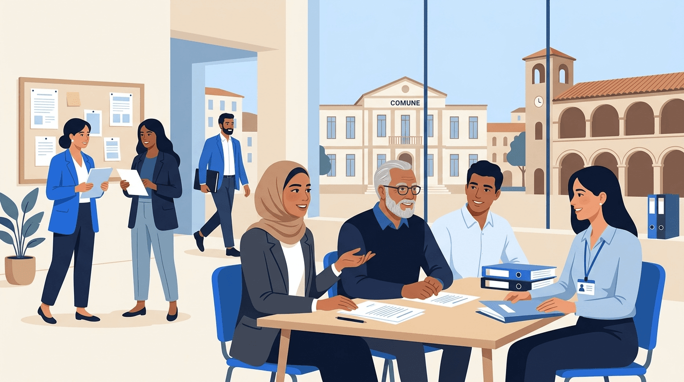 مقيمون عرب في Comune يتابعون معلومات مهمة في إيطاليا