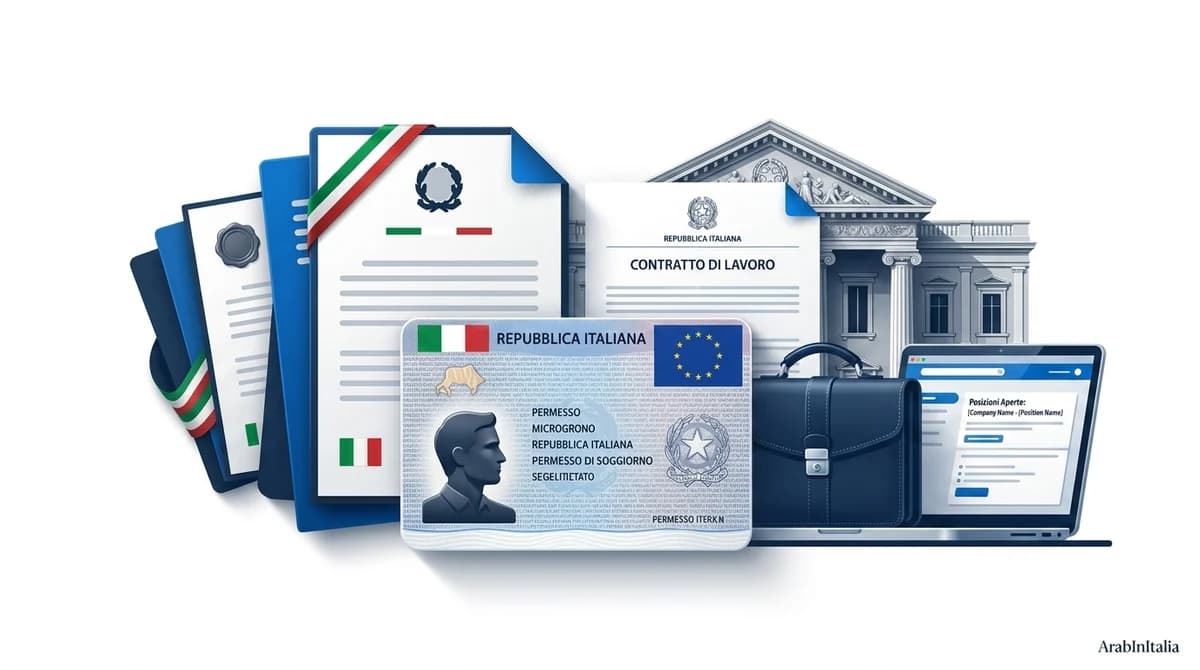 Contratto di Lavoro ووثائق العمل في إيطاليا